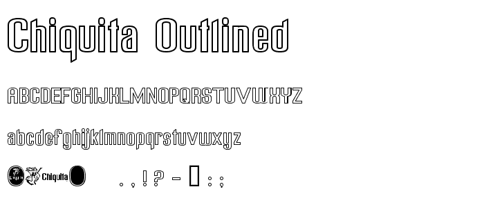 Chiquita Outlined font